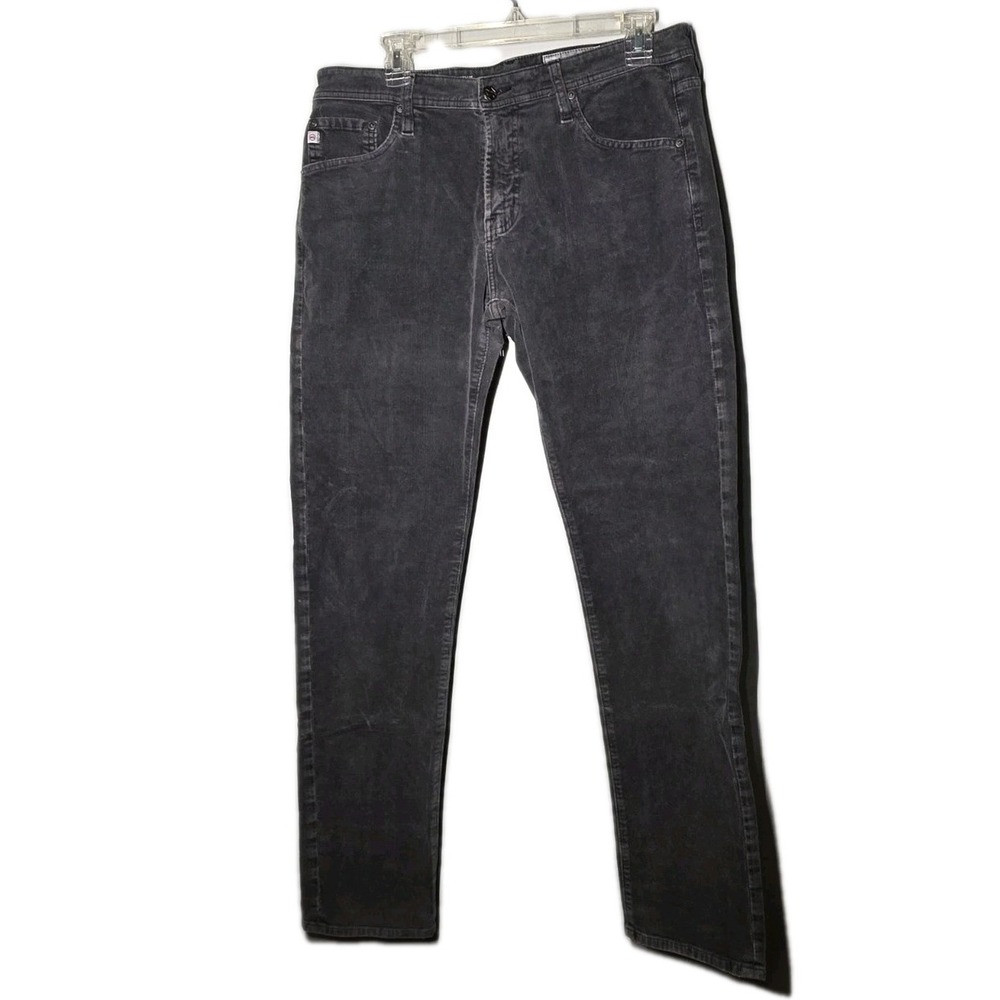 AG Adriano Goldschmied Pants Mens 32x33 Gray Corduroy Tellis Modern Slim Skinny
